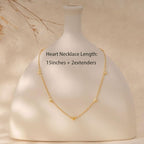 Yimari Minimalist Heart Necklace Gold Pendant Choker Design