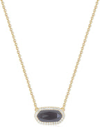 Yimari Natural Stone Pendant Necklace Gold Plated Minimal Design