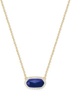 Yimari Natural Stone Pendant Necklace Gold Plated Minimal Design