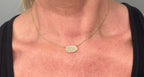 Yimari Natural Stone Pendant Necklace Gold Plated Minimal Design